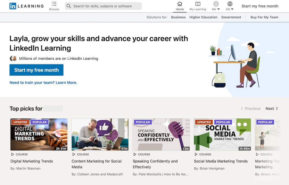 LinkedIn Learning專業線上課程